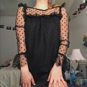 Sheer black top